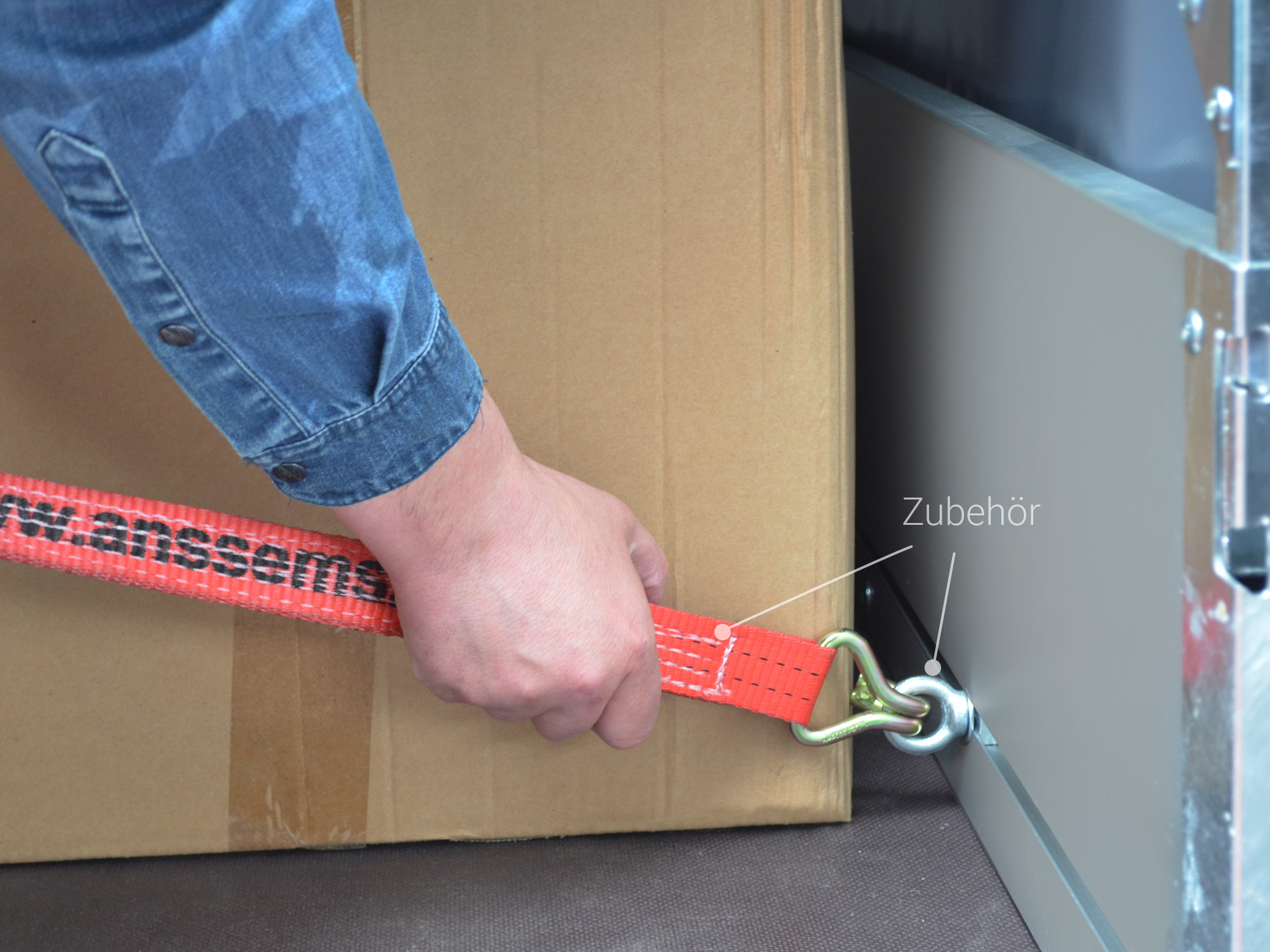 Anssems PKW Anhänger Tieflader Alu GTB 750 kg mit Aktionsplane, Ladefläche 2,51 x 1,26 m gebremst