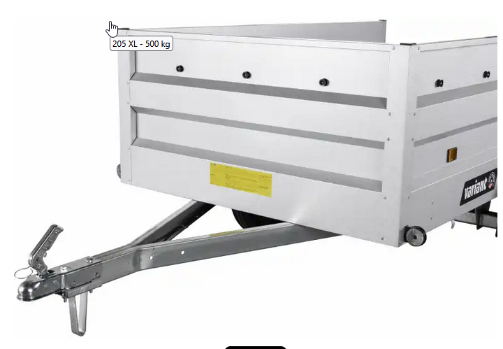 Variant 205 XL, 500kg ungebremst Ladefläche 1,99 x 1,16m Tieflader