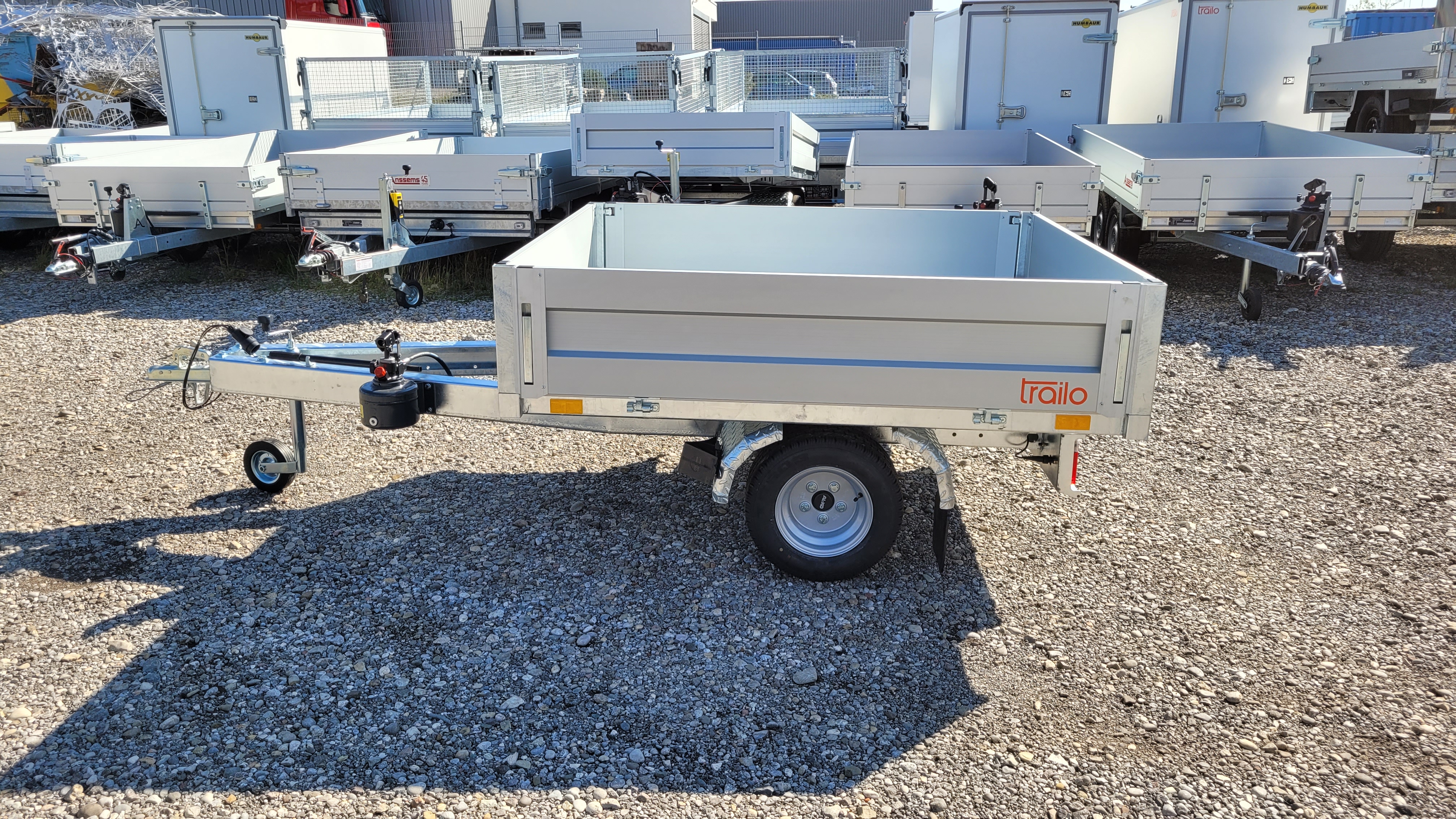 trailo PKW Anhänger Heckkipper RWK1715-75H, 750kg Ladefläche 1,70 x 1,47 m - Handhydraulik ungebremst