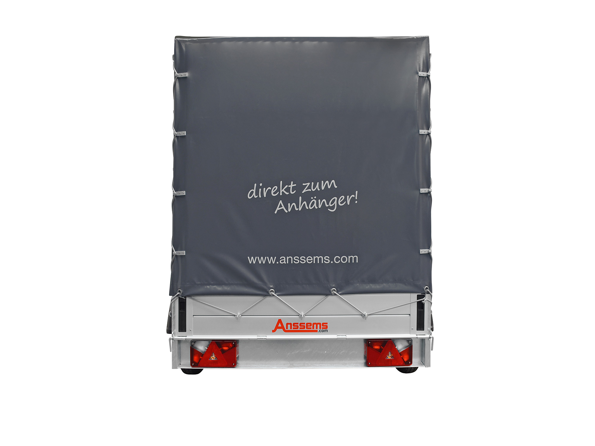 Anssems PKW Anhänger Tieflader Alu GTB 750 kg mit Aktionsplane, Ladefläche 2,51 x 1,26 m gebremst