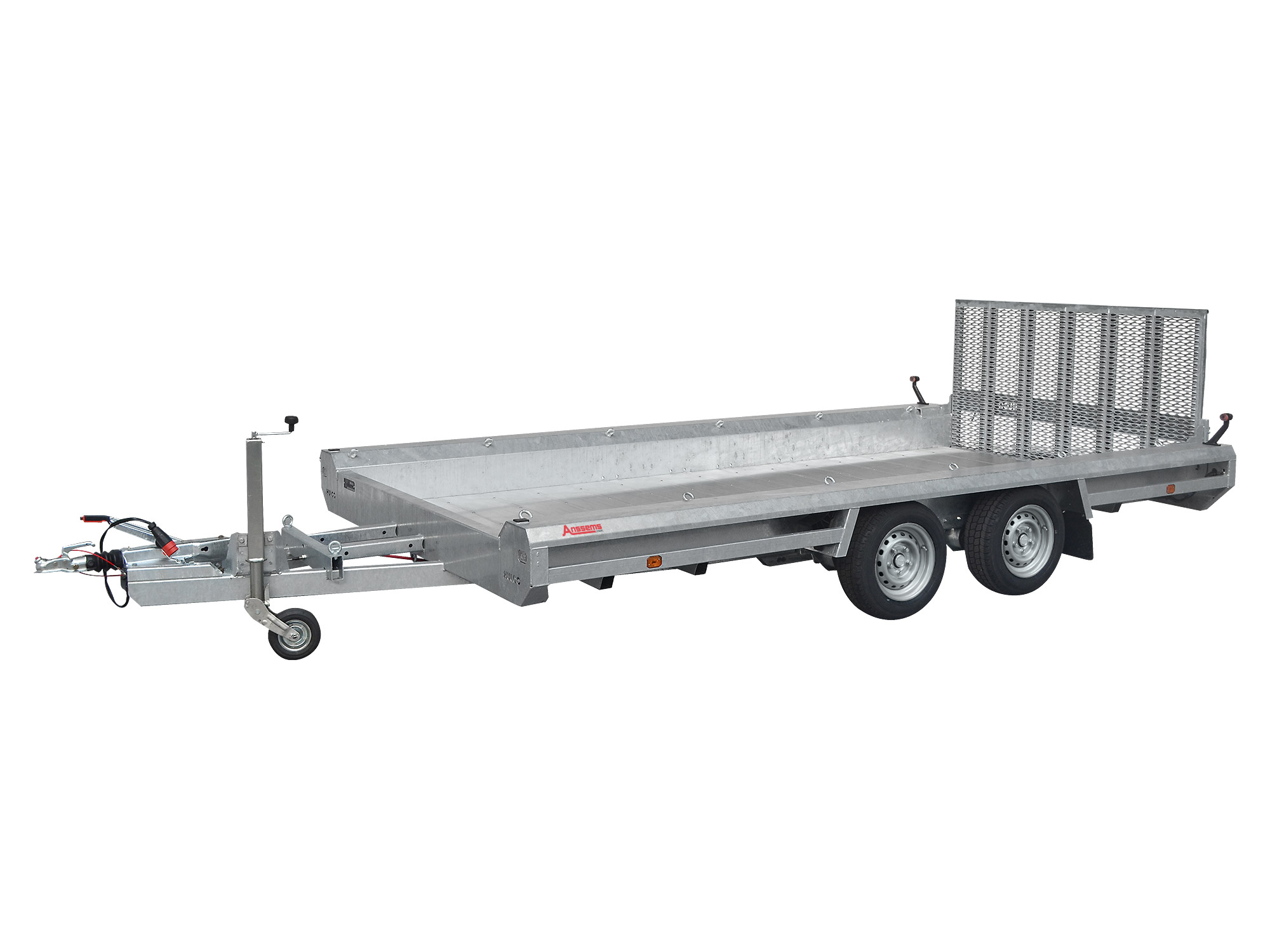 Hulco PKW Anhänger Maschinentransporter TERRAX 3000kg, Ladefläche 3,44 x 1,65 m - Klappe 100 cm