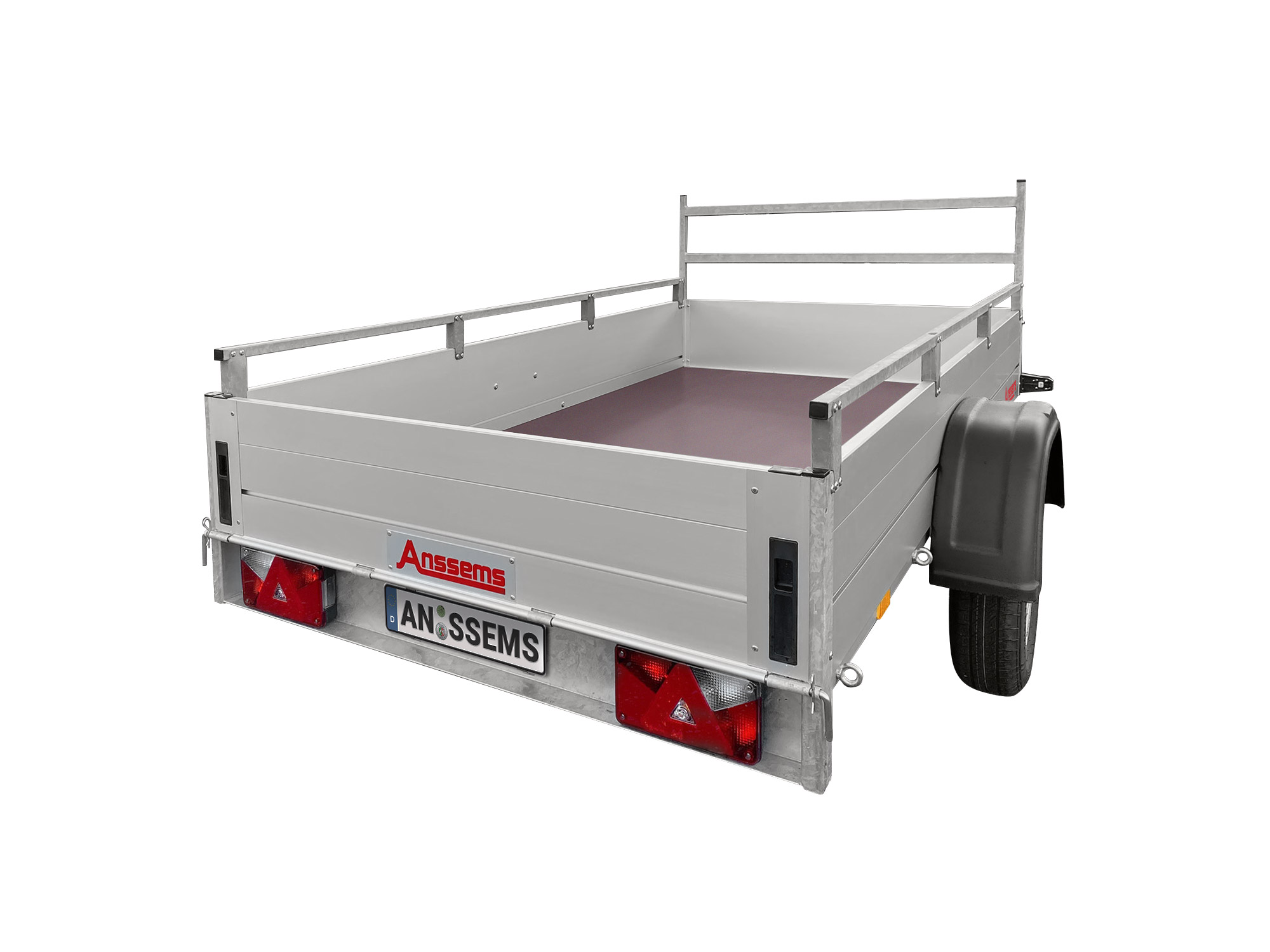 Anssems PKW Anhänger Tieflader Alu GT 750 kg, Ladefläche 2,51 x 1,26 m - mit Reling