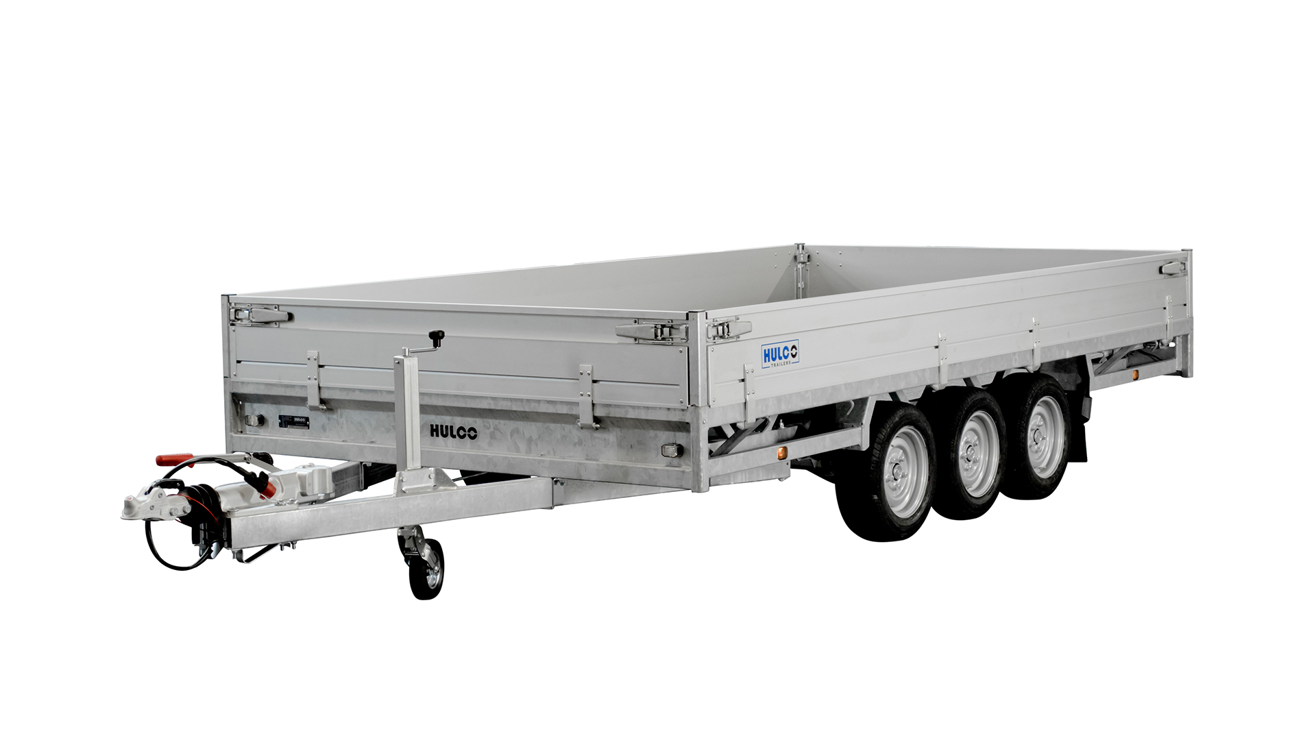 Hulco PKW Anhänger Hochlader Alu 3500 kg, Ladefläche 5,02 x2,23 m - Tridem