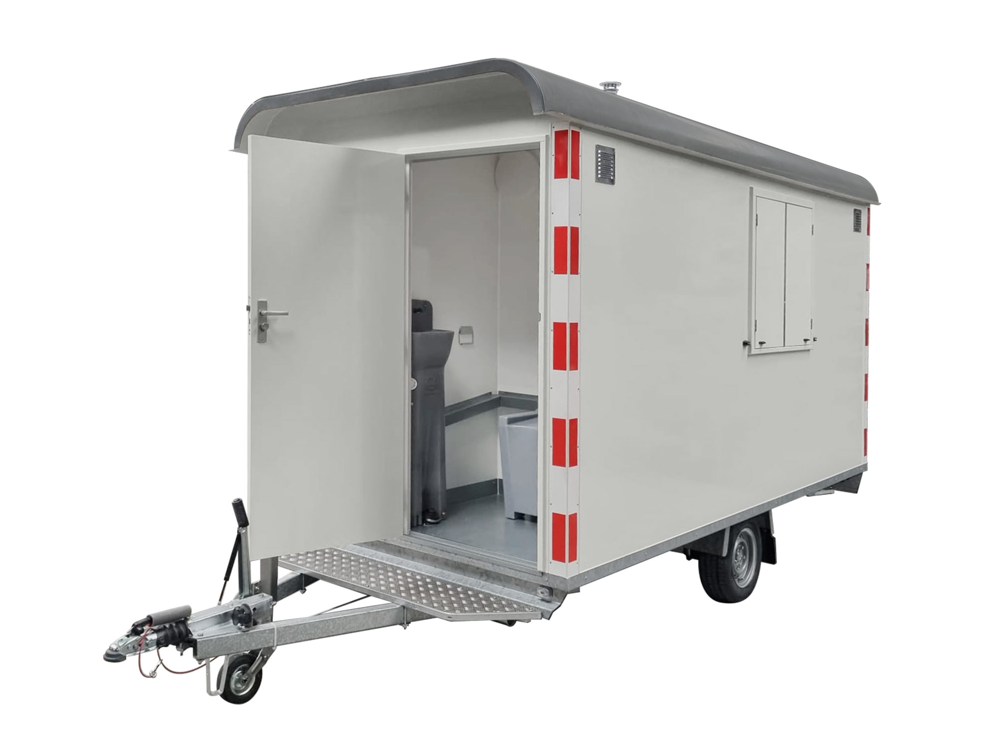 Anssems PKW Anhänger Bauwagen mit Toilette PTS 1400 kg, Mittags-/ Tagungsraum 2,92 x 1,88 x 2,11 m