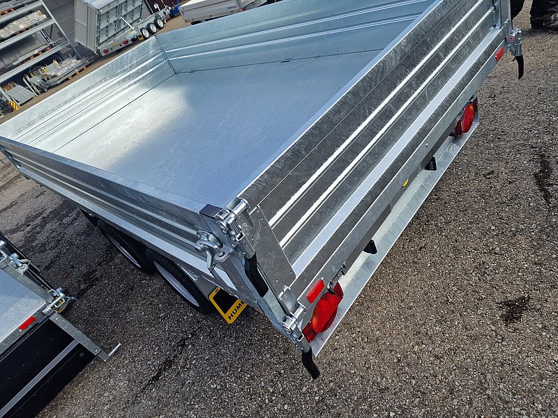 Humbaur HTK 2700.27 Pro Steel 3-Seitenkipper 2700kg, Ladefläche 2660 x 1490mm, Handhydraulik, Stahlbordwände 40cm