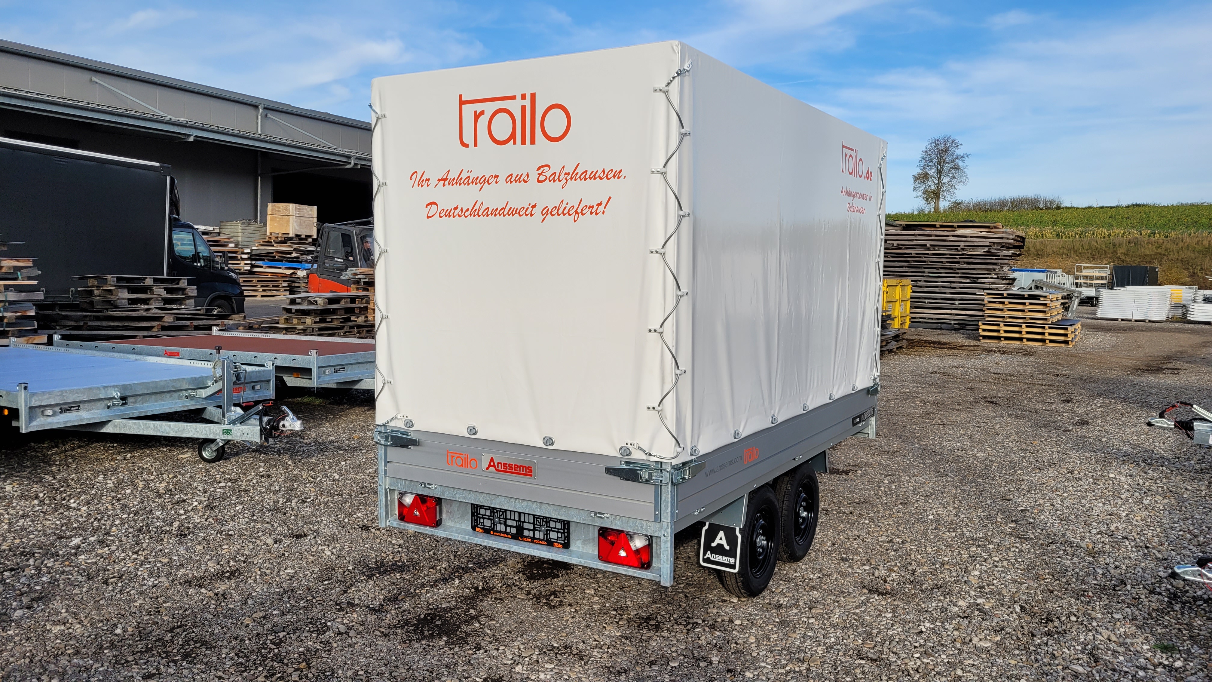 Anssems PKW Anhänger Hochlader Alu PLT-2 PRO 2000 kg, Ladefläche 3.05 x 1,50 m mit Aktionsplane 1.80m Trailo