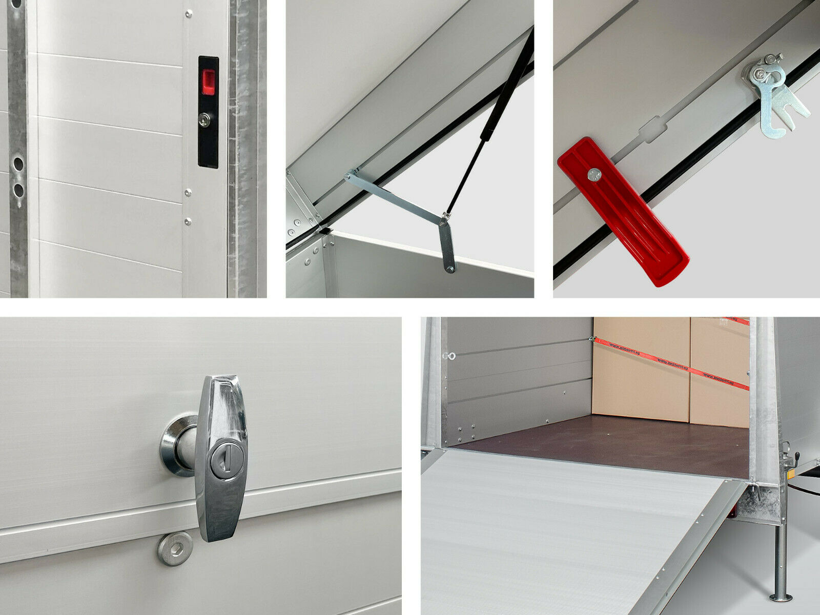 Anssems Kofferanhänger mit Klappdach und Rampe 2500 kg, Ladefläche 3,01 x 1,51 m, Innenhöhe 1,53 m Anssems Kofferanhänger mit Klappdach und Rampe 2500 kg, Ladefläche 3,01 x 1,51 m, Innenhöhe 1,53 m