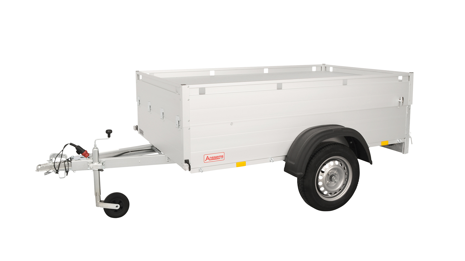 Anssems PKW Anhänger Tieflader Alu 750 kg, Ladefläche 2,11 x1,26 m - mit Deckel