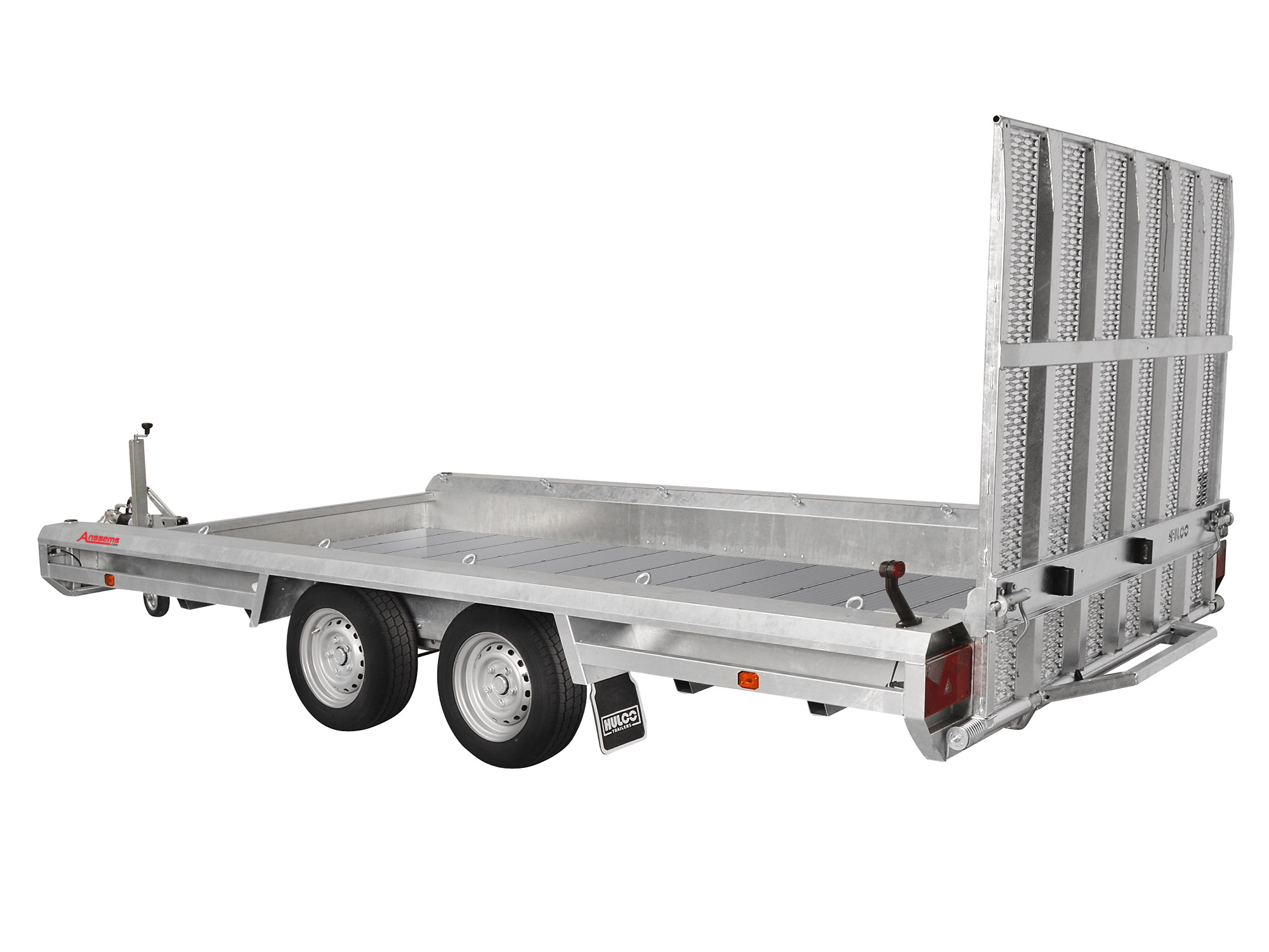 Hulco PKW Anhänger Maschinentransporter TERRAX 3000 kg, Ladefläche 3,94 x 1,80 m - Klappe 150 cm