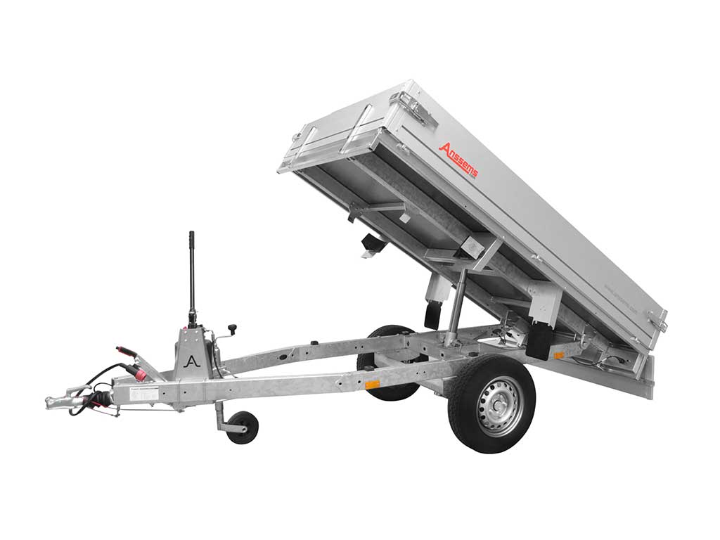 Anssems PKW Anhänger Heckkipper KLTB 1350 kg, Ladefläche 2,51 x 1,50 m - Handhydraulik Anssems PKW Anhänger Heckkipper KLTB 1350 kg, Ladefläche 2,51 x 1,50 m - Handhydraulik