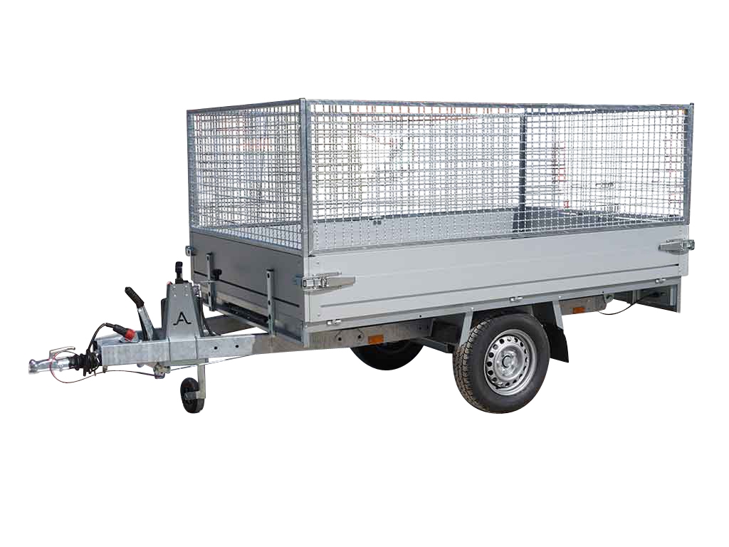 Anssems PKW Anhänger Heckkipper 1350 kg, Ladefläche 2,51 x 1,50 m - Handhydraulik - mit Gitteraufsatz Anssems PKW Anhänger Heckkipper 1350 kg, Ladefläche 2,51 x 1,50 m - Handhydraulik - mit Gitteraufsatz