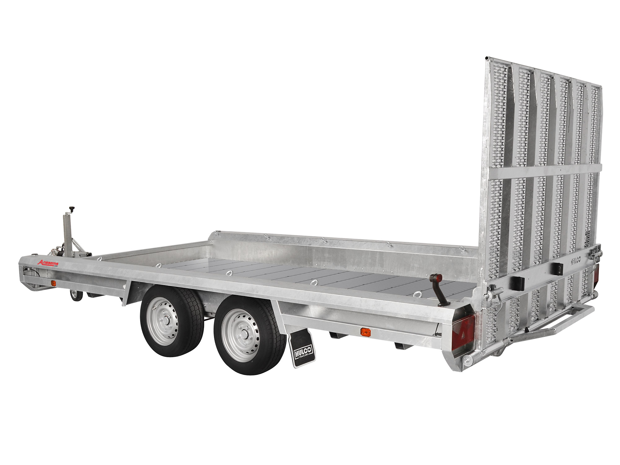 Hulco PKW Anhänger Maschinentransporter TERRAX 3500 kg, Ladefläche 3,44 x 1,65 m - Klappe 150 cm
