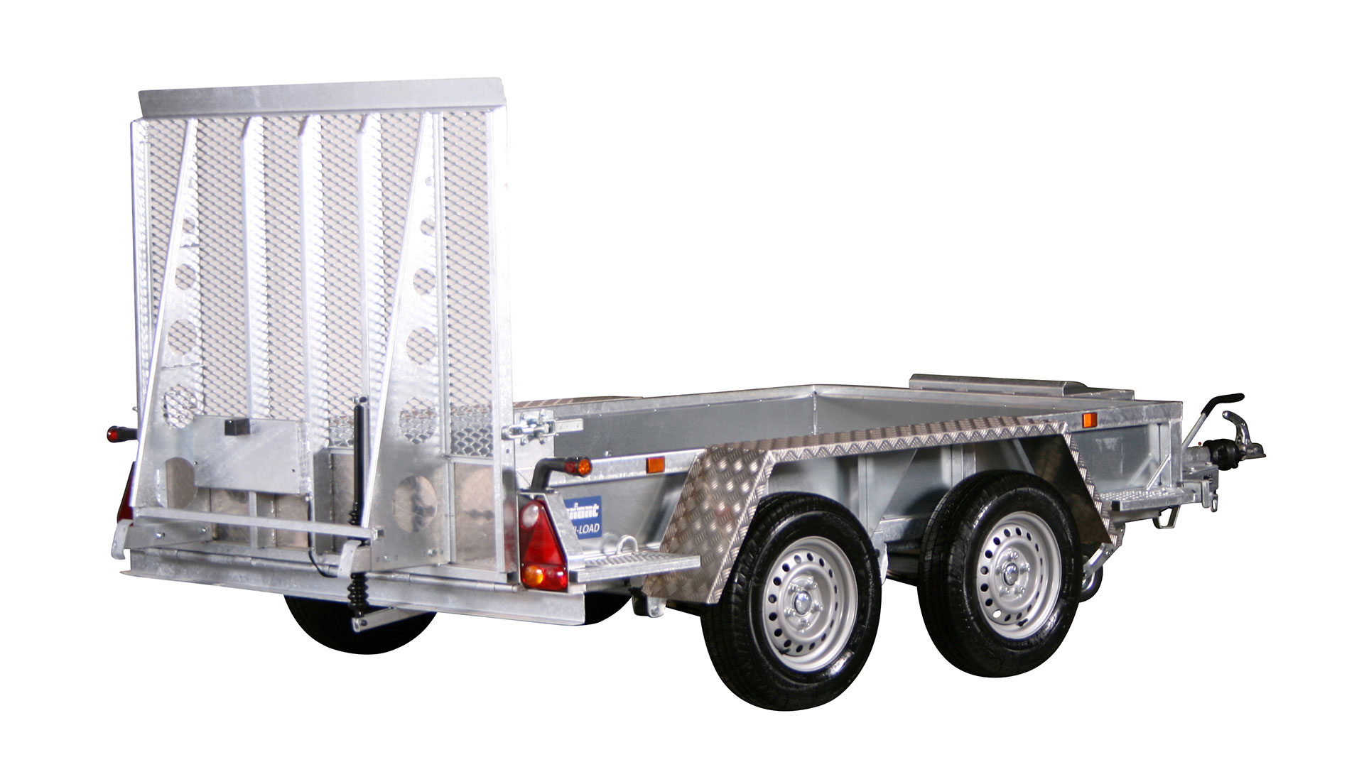 Variant PKW Anhänger Maschinen-Transporter / Minibagger-Anhänger 2000 kg, Ladefläche 2,6 x 1,50 m
