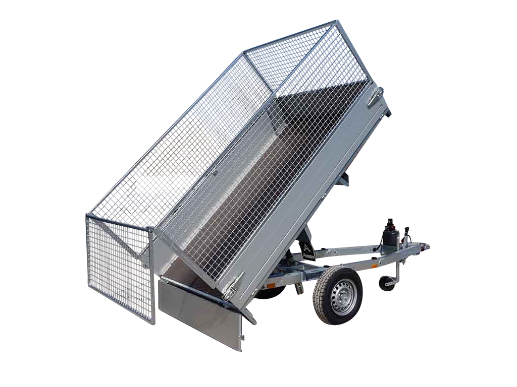 Anssems PKW Anhänger Heckkipper 1350 kg, Ladefläche 2,51 x 1,50 m - Handhydraulik - mit Gitteraufsatz Anssems PKW Anhänger Heckkipper 1350 kg, Ladefläche 2,51 x 1,50 m - Handhydraulik - mit Gitteraufsatz